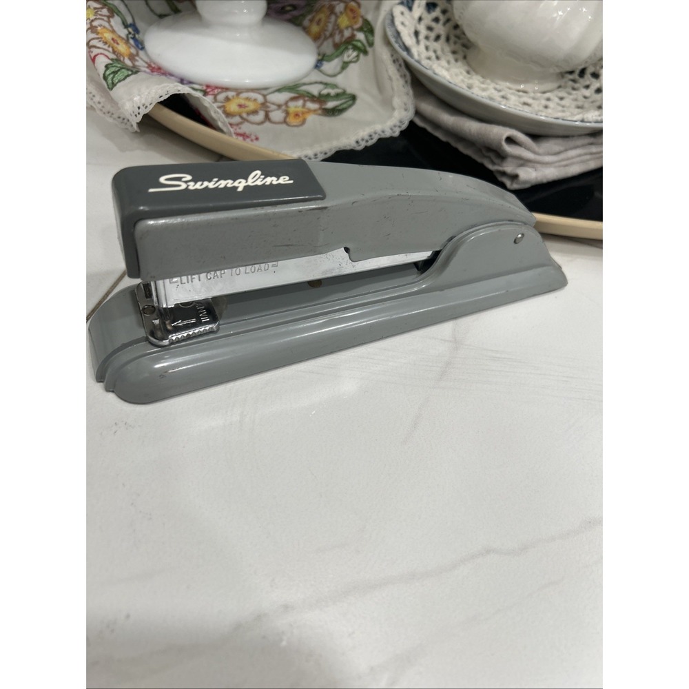 Vintage Swingline Stapler‎ #27 1950s Retro 8 1/2" Grey Desk Long Island NY Works